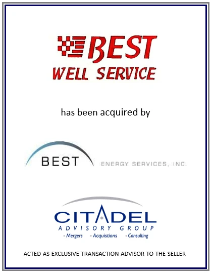 Best Well Service acquired by Best Energy Services