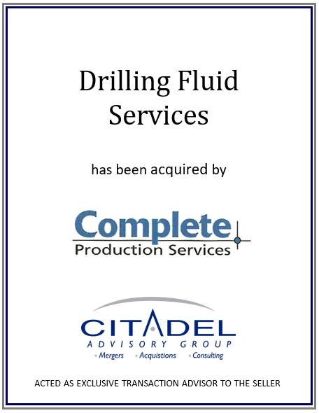 Drilling Fluid Services acquired by Complete Production Services