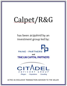 Calpet acquired by Paine and Partners and Tinicum Capital Partners