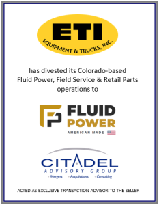 ETI Divestiture of Colorado Operations to Fluid Power LLC